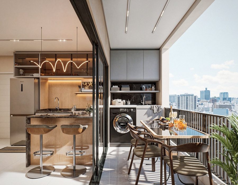 Varanda grill — Residencial Connect Saira