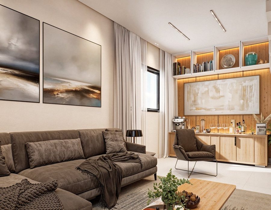 Living do duplex — Residencial Connect Saira